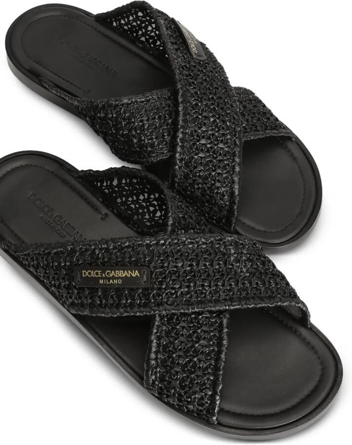 Dolce & Gabbana Raffia sandalen Zwart - Foto 2