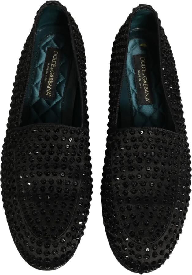 Dolce & Gabbana rhinestone-embellished loafers Zwart - Foto 2