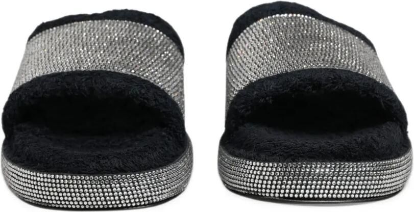 Dolce & Gabbana rhinestone-embellished platform slides Zilver - Foto 2