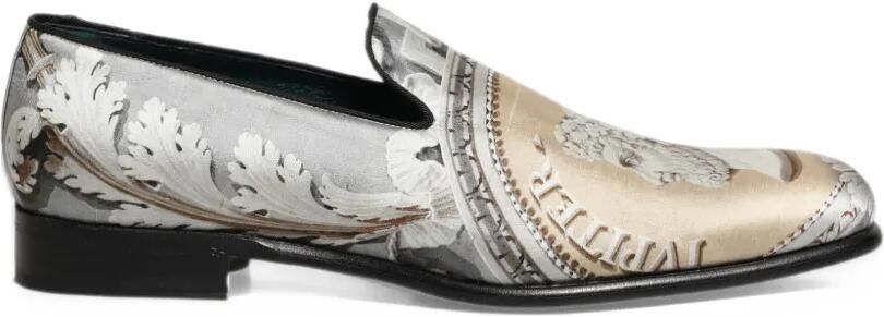 Dolce & Gabbana Roman-print loafers Grijs