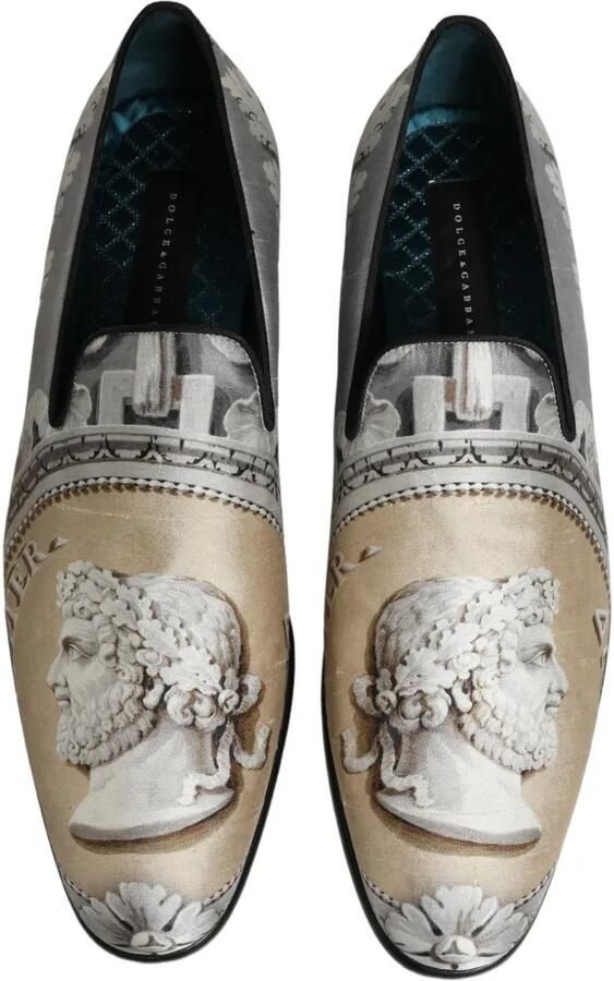 Dolce & Gabbana Roman-print loafers Grijs - Foto 4