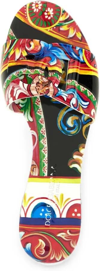 Dolce & Gabbana Rubberen slippers met Carretto-print Rood - Foto 4