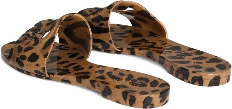 Dolce & Gabbana Rubberen slippers met luipaard-print Bruin - Foto 2