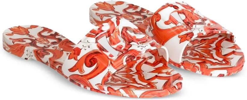 Dolce & Gabbana Rubberen strandkleding met Majolica-print Wit - Foto 4