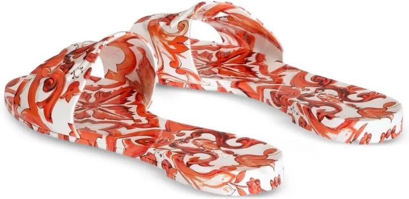 Dolce & Gabbana Rubberen strandkleding met Majolica-print Wit - Foto 3