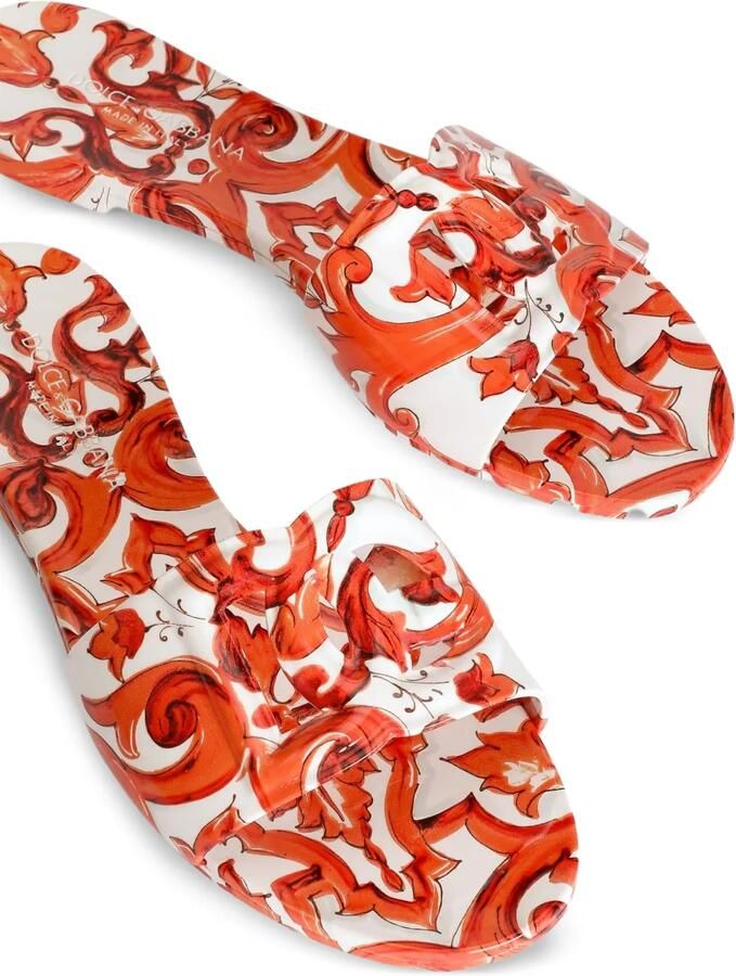 Dolce & Gabbana Rubberen strandkleding met Majolica-print Wit - Foto 2