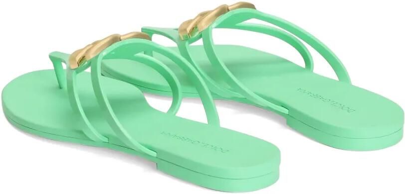 Dolce & Gabbana Rubberen teenslippers Groen - Foto 2