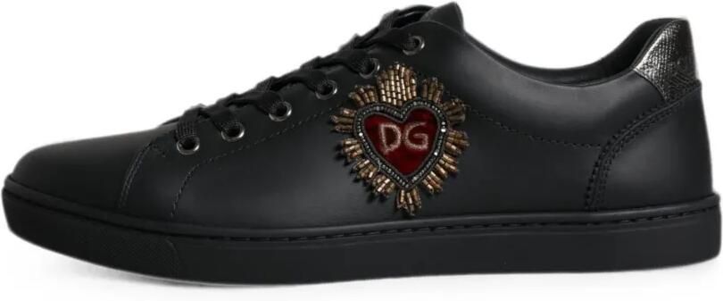 Dolce & Gabbana Sacred Heart leren sneakers Zwart