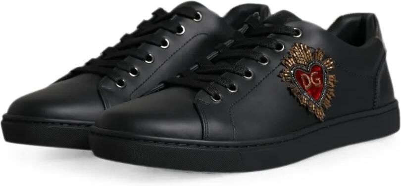 Dolce & Gabbana Sacred Heart leren sneakers Zwart - Foto 3