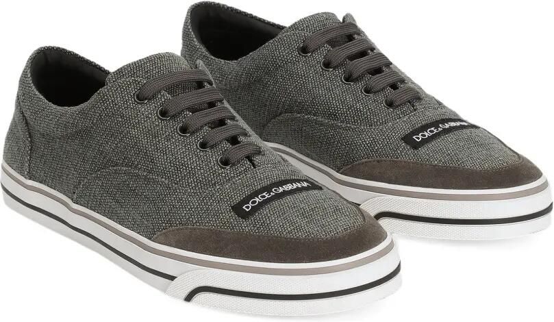 Dolce & Gabbana Sailing linnen sneakers Grijs - Foto 3