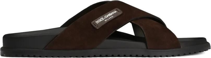 Dolce & Gabbana Sandalen in split Bruin