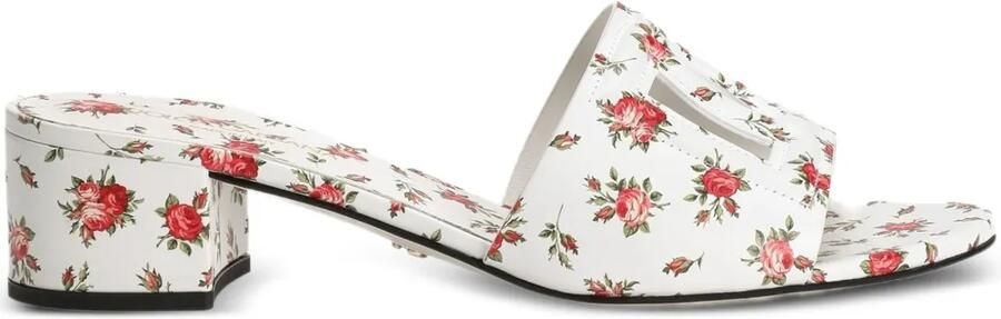Dolce & Gabbana Sandalen met bloemdetail en uitgesneden details Wit