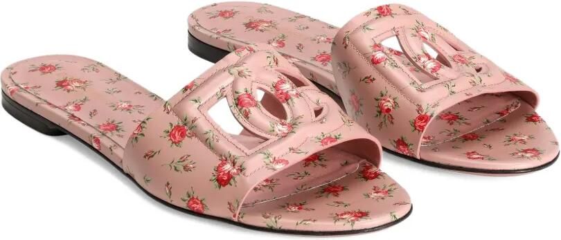 Dolce & Gabbana Sandalen met bloemendetail Roze