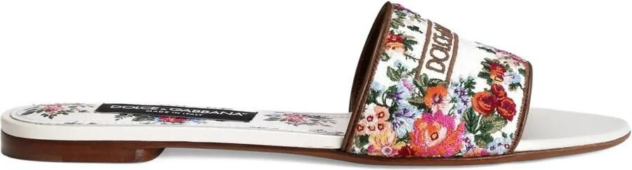Dolce & Gabbana Sandalen met bloemendetail Wit