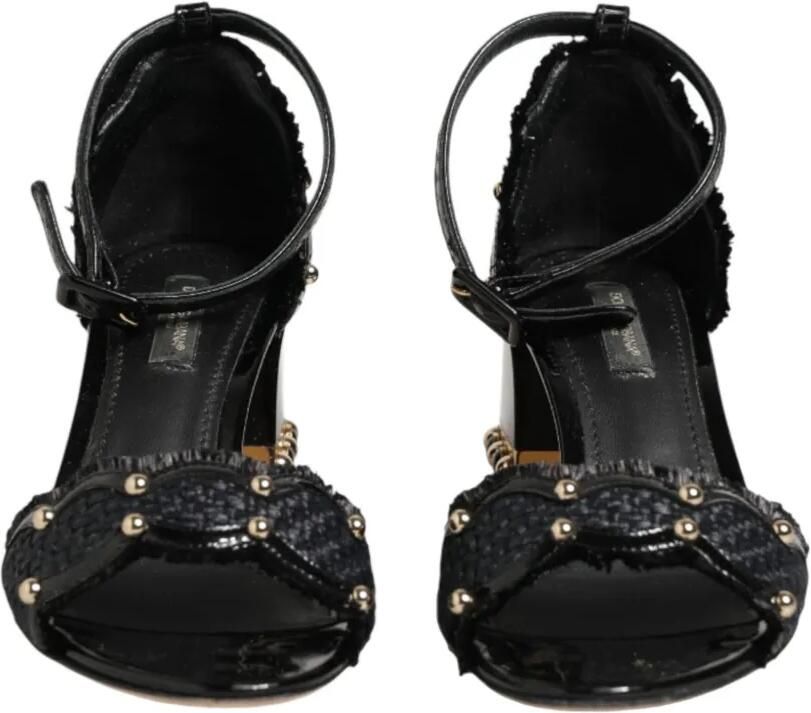 Dolce & Gabbana Sandalen met blokhak en studs Zwart - Foto 3