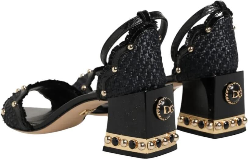 Dolce & Gabbana Sandalen met blokhak en studs Zwart - Foto 5