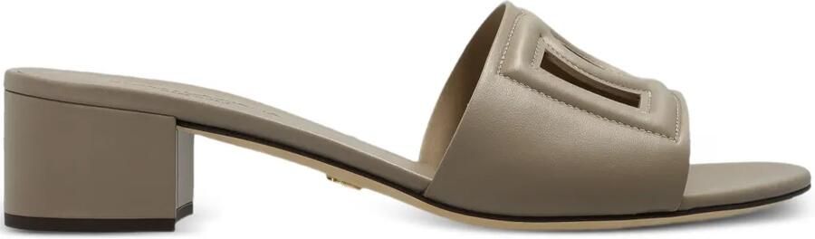 Dolce & Gabbana Sandalen met blokhak en uitgesneden details Beige