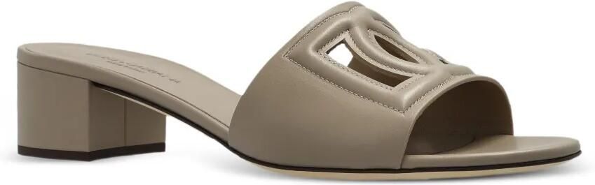 Dolce & Gabbana Sandalen met blokhak en uitgesneden details Beige - Foto 5
