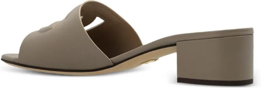Dolce & Gabbana Sandalen met blokhak en uitgesneden details Beige - Foto 4