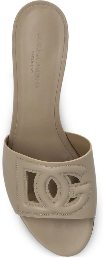 Dolce & Gabbana Sandalen met blokhak en uitgesneden details Beige - Foto 3