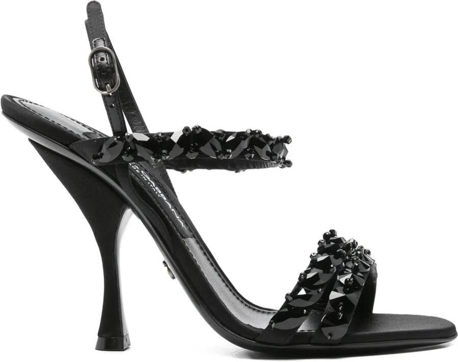 Dolce & Gabbana Sandalen met borduurwerk en stras Zwart