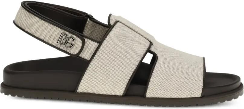 Dolce & Gabbana Sandalen met DG-detail Beige
