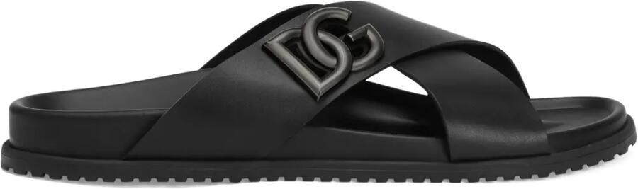 Dolce & Gabbana Sandalen met DG-logo Zwart