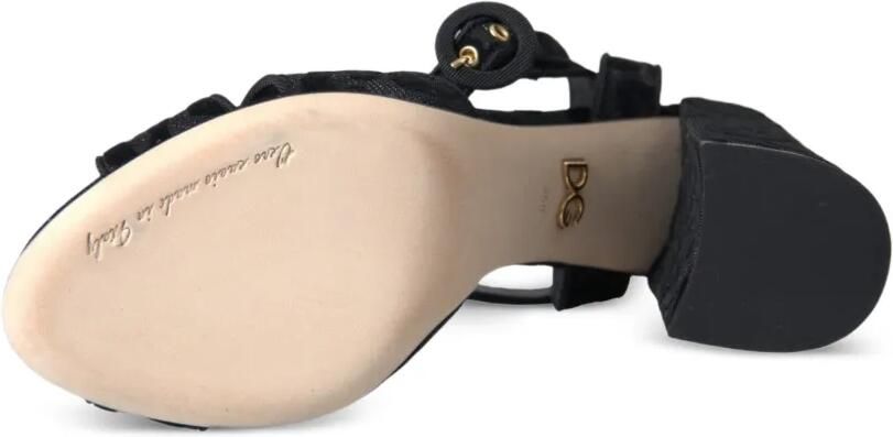 Dolce & Gabbana Sandalen met dierenprint en glitters Zwart - Foto 5