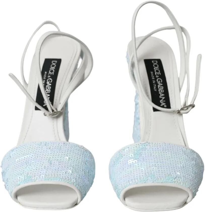 Dolce & Gabbana Sandalen met enkelbandje en pailletten Wit - Foto 2