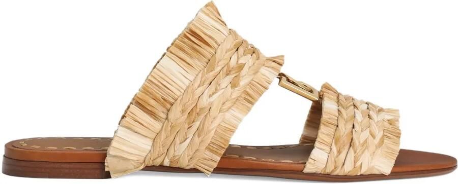 Dolce & Gabbana Sandalen met gevlochten bandje Beige