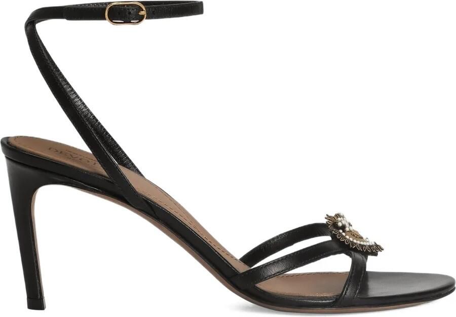 Dolce & Gabbana Sandalen met hart-patroon en bandjes Zwart