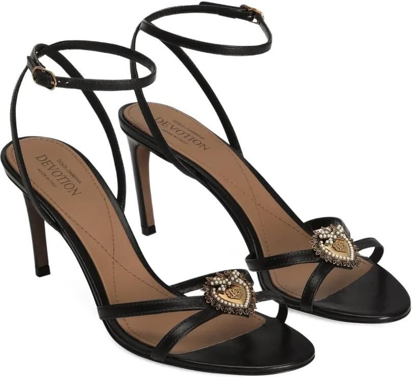Dolce & Gabbana Sandalen met hart-patroon en bandjes Zwart - Foto 3