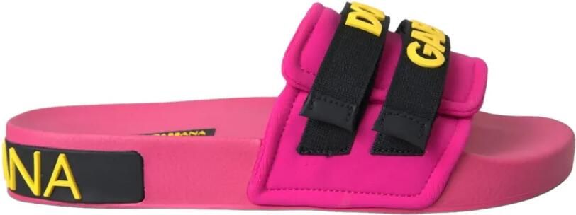 Dolce & Gabbana Sandalen met klittenband Roze