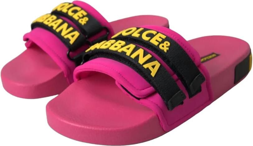 Dolce & Gabbana Sandalen met klittenband Roze - Foto 3