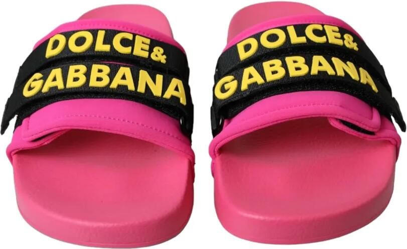 Dolce & Gabbana Sandalen met klittenband Roze - Foto 2