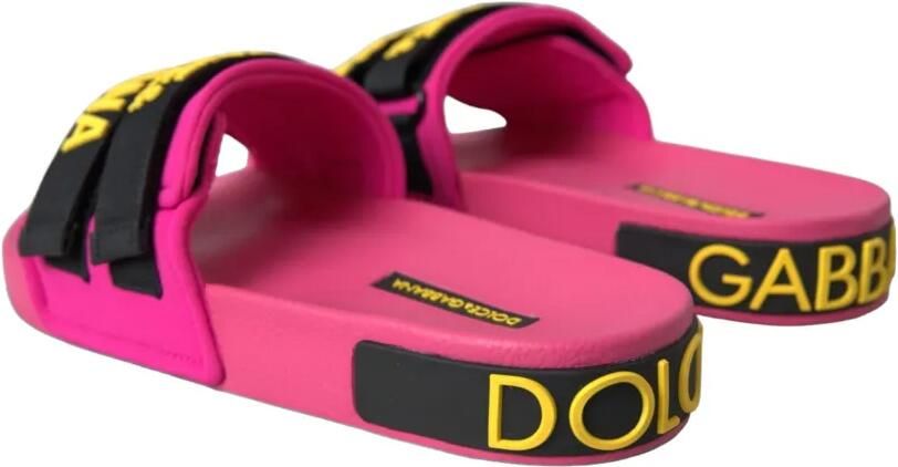 Dolce & Gabbana Sandalen met klittenband Roze - Foto 4