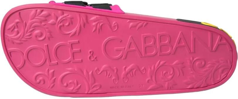 Dolce & Gabbana Sandalen met klittenband Roze - Foto 5