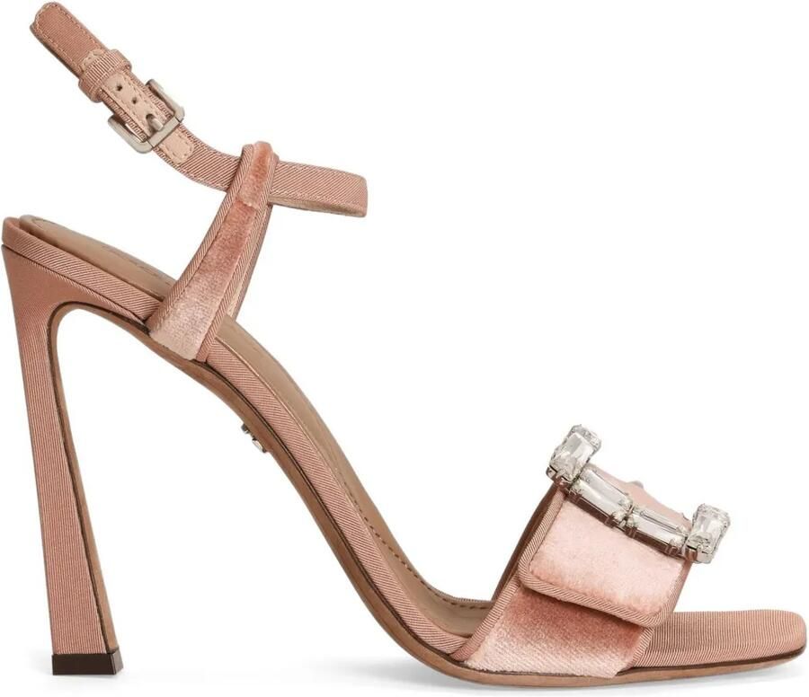 Dolce & Gabbana Sandalen met kristallen gesp Roze
