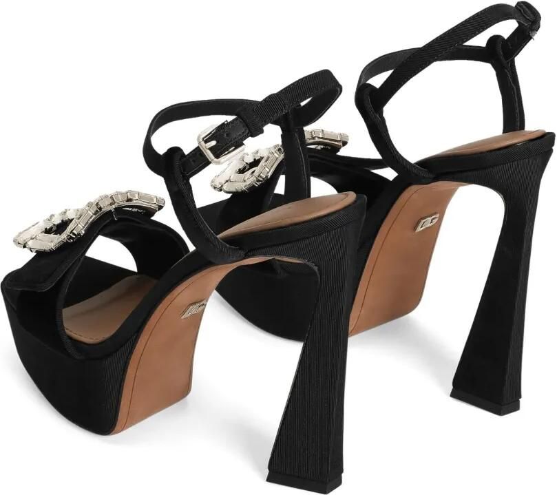 Dolce & Gabbana Sandalen met kristallen gesp Zwart - Foto 3