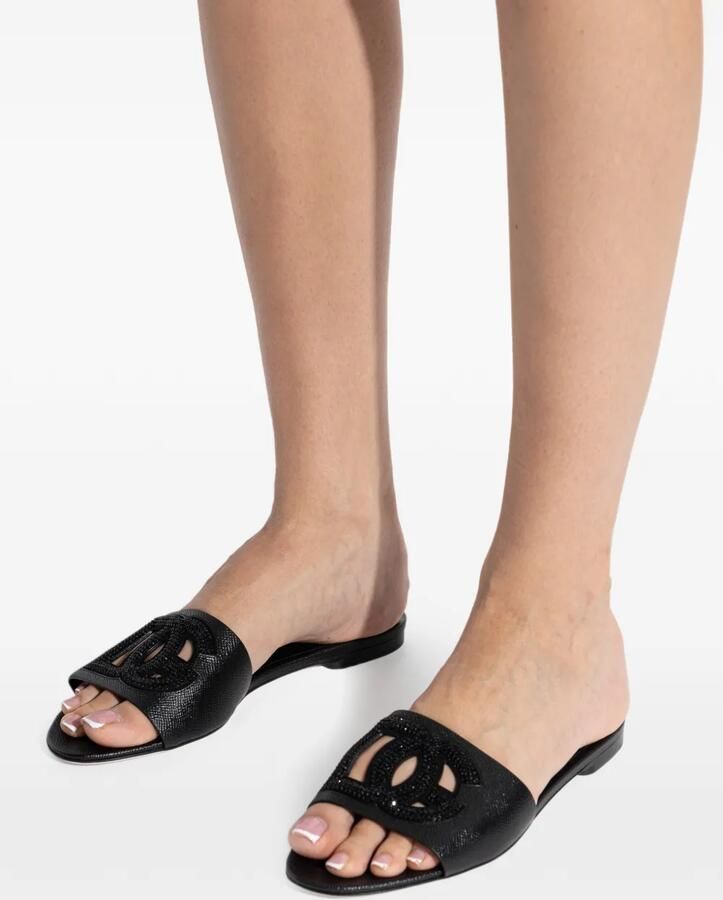 Dolce & Gabbana Sandalen met logo Zwart - Foto 2