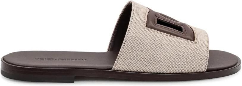 Dolce & Gabbana Sandalen met logodetail Beige