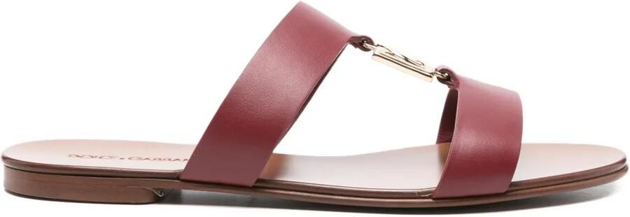 Dolce & Gabbana Sandalen met logoplakkaat Rood