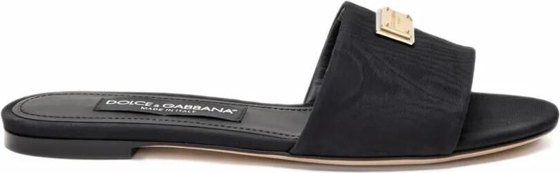 Dolce & Gabbana Sandalen met logoplakkaat Zwart