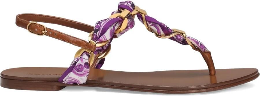 Dolce & Gabbana Sandalen met Maiolica-print Paars