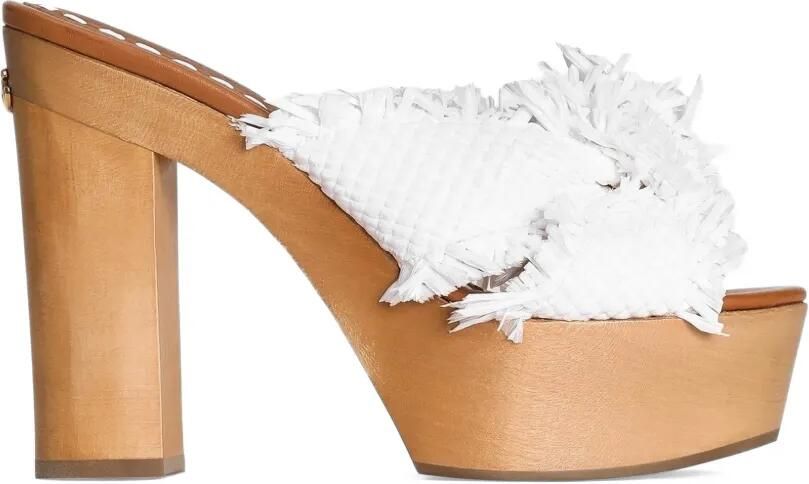 Dolce & Gabbana Sandalen met sleehak Wit