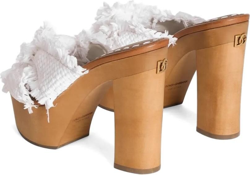 Dolce & Gabbana Sandalen met sleehak Wit - Foto 3