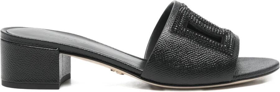 Dolce & Gabbana Sandalen met verfraaide hak Zwart