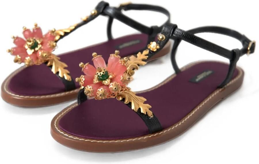 Dolce & Gabbana Sandalen verfraaid met bloemen Zwart - Foto 3