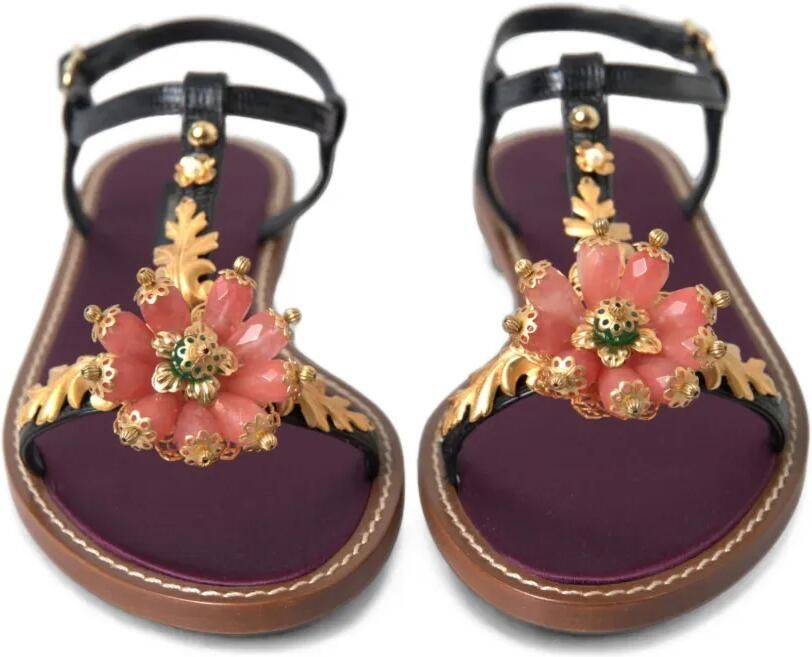 Dolce & Gabbana Sandalen verfraaid met bloemen Zwart - Foto 2