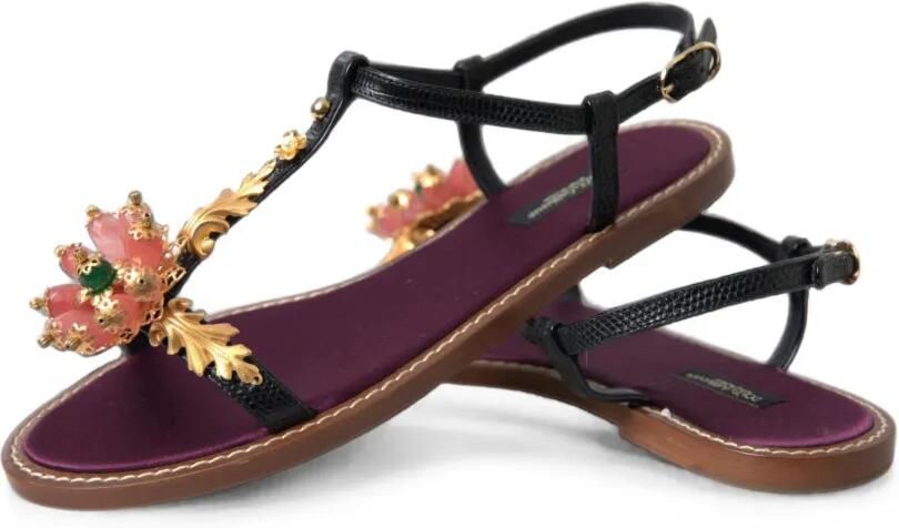 Dolce & Gabbana Sandalen verfraaid met bloemen Zwart - Foto 5